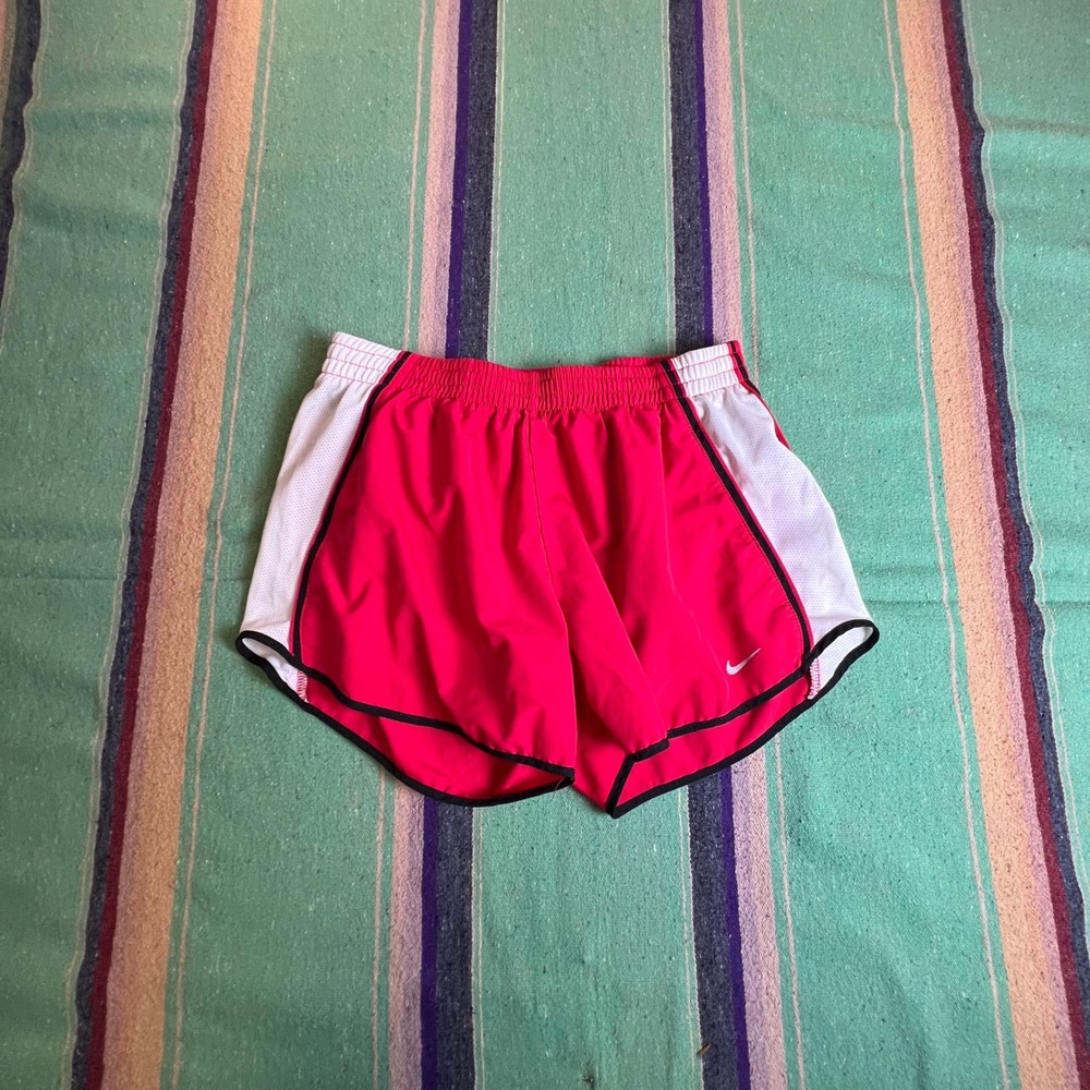 Nike Tempo Shorts Womens Medium Pink White Running Athletic Gym Activewear